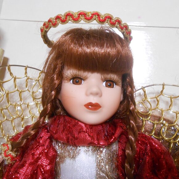 NIB COLLECTORS CHOICE LIMITED EDITION CHRISTMAS GOLD ANGEL WINGS 16" DOLL w/ COA - Picture 7 of 14